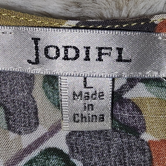 Jodifl Rayon Floral Sleeveless Tiered Print Dress Babydoll Size Large - Picture 12 of 14